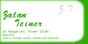 zalan teimer business card